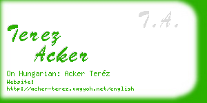 terez acker business card